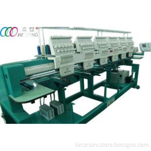 Six Head 12 Color Automatic Tubular Embroidery Machine , En